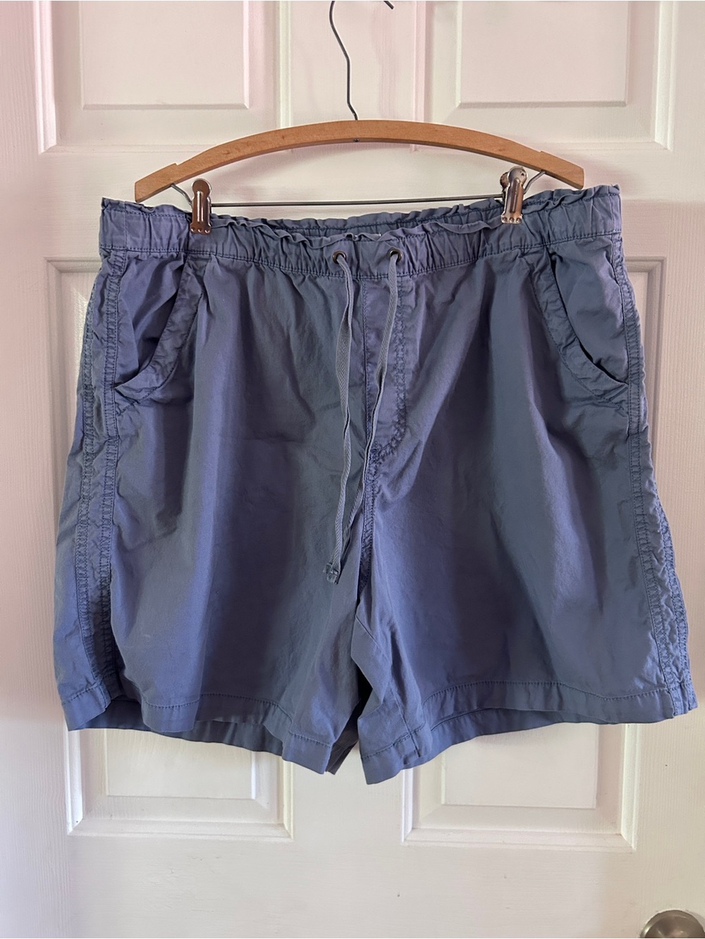Sonoma Goods For Life Blue Cotton Stretch Pull-On Shorts 1X N/WO/T